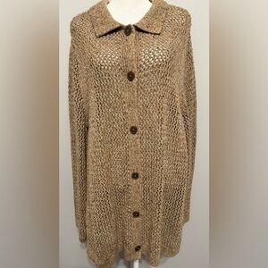J. Jill Marled Open-Textured Cardigan - Size 2X
